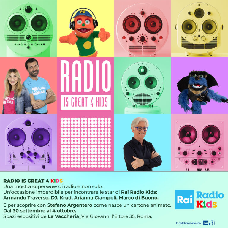 Locandina Rai Radio Kids RADIO IS GREAT 4 KIDS