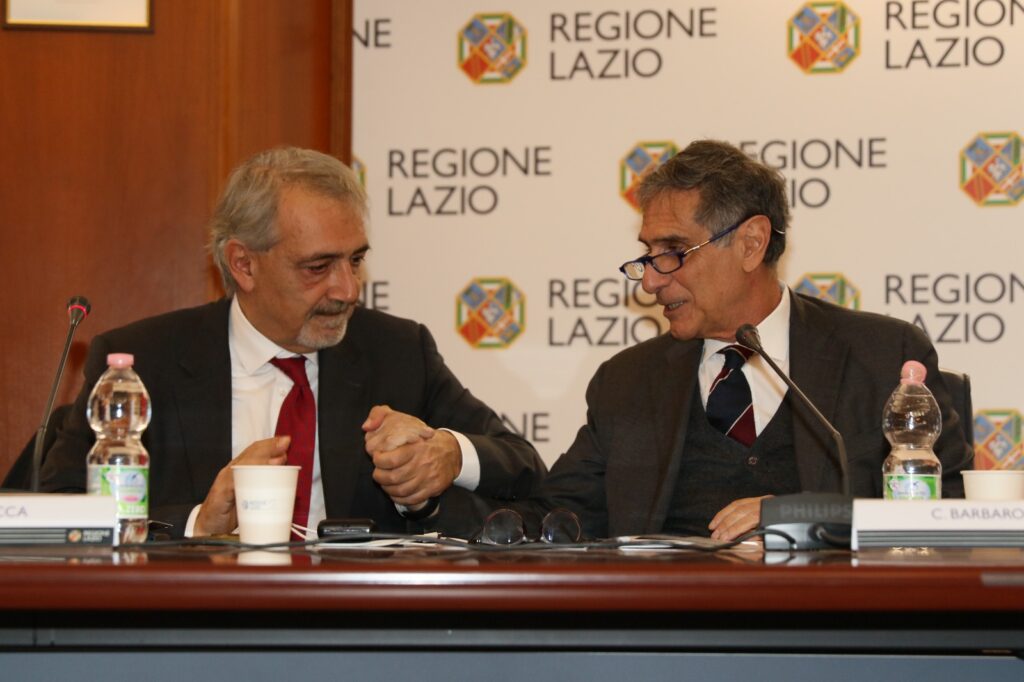 Francesco Rocca e Claudio Barbaro alla presentazione della Corsa del Ricordo